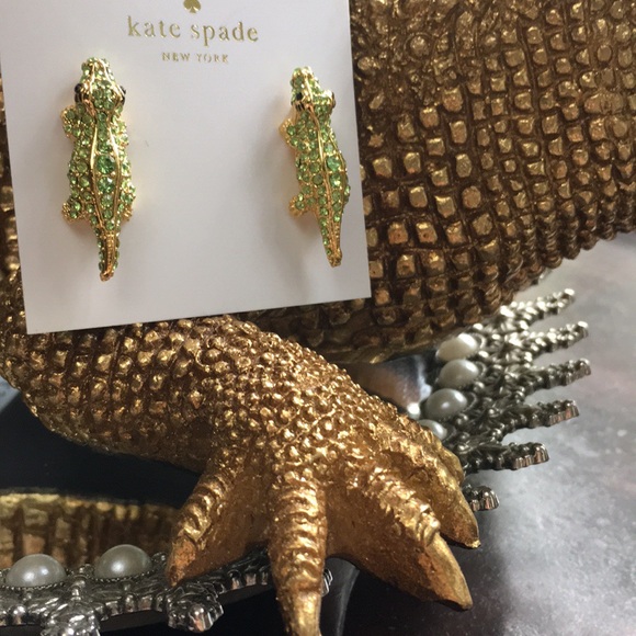 Kate Spade Swamped Alligator Earrings NEW - Picture 3 of 6